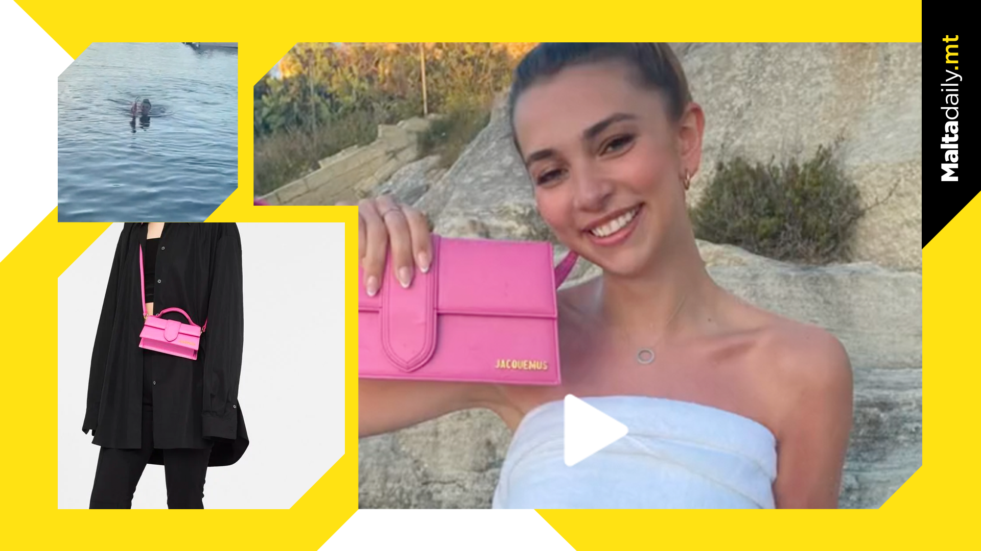 Woman jumps into the sea to save her €750 Jacquemus bag
