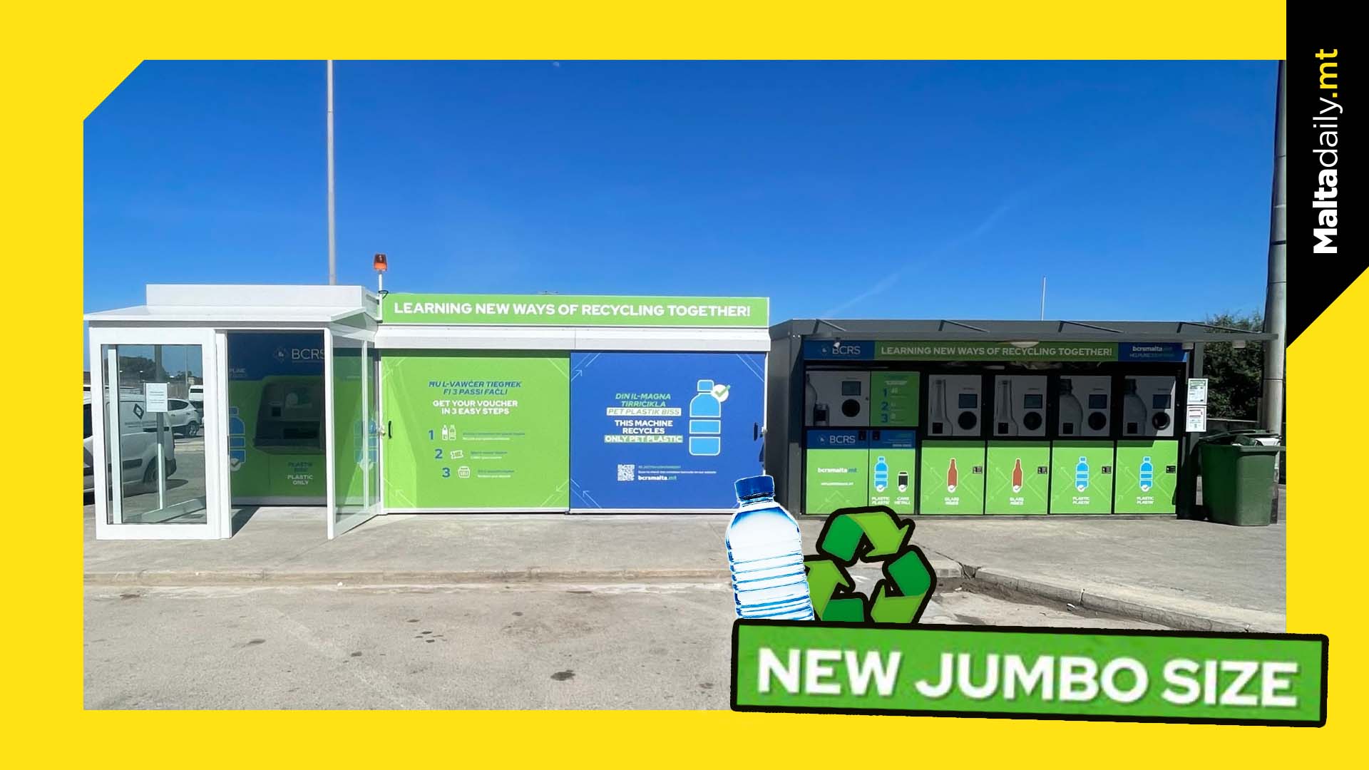 First jumbo size reverse vending machines unveiled in Malta