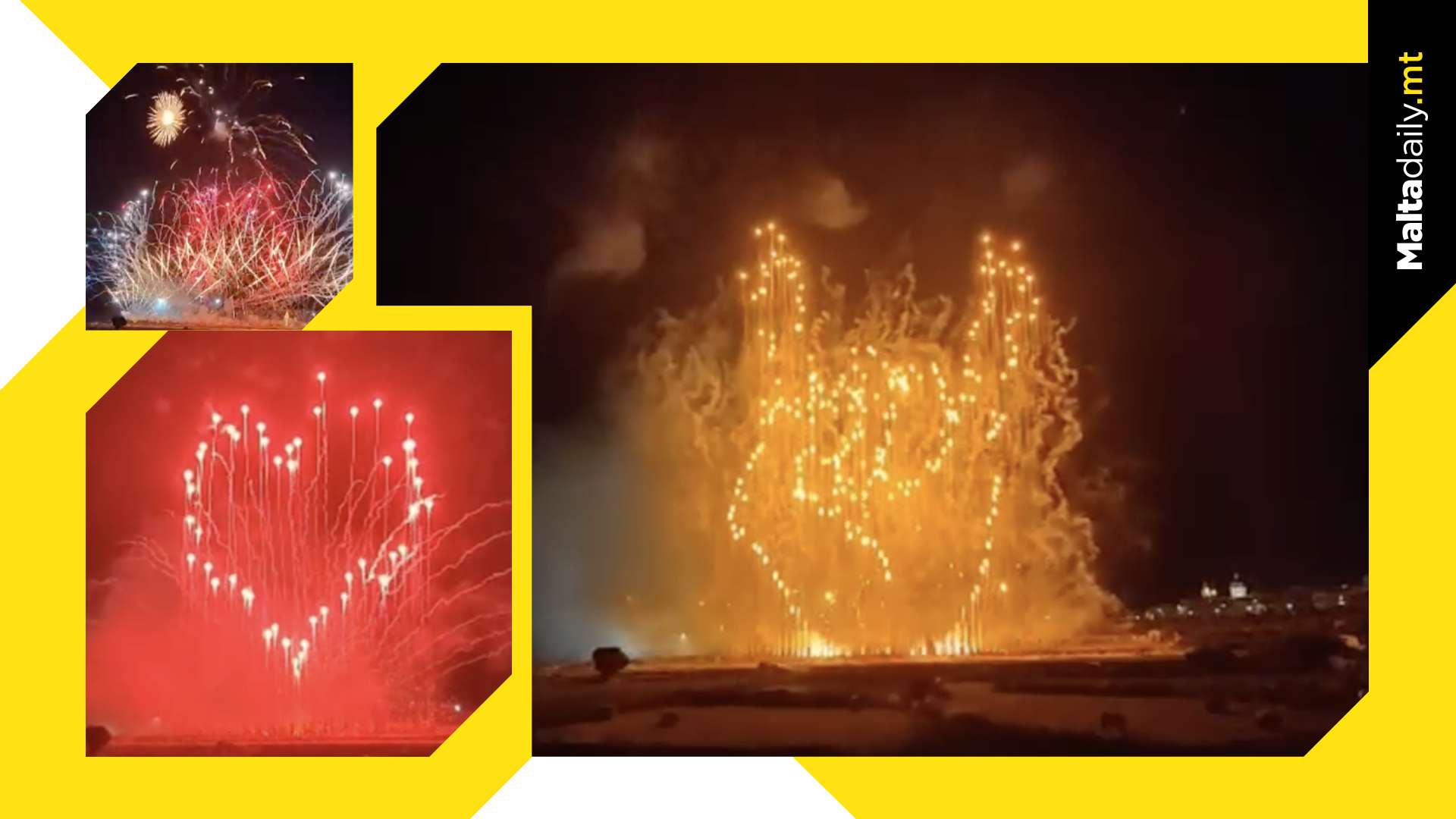 Rock music and fireworks synchronise in Munxar, Gozo