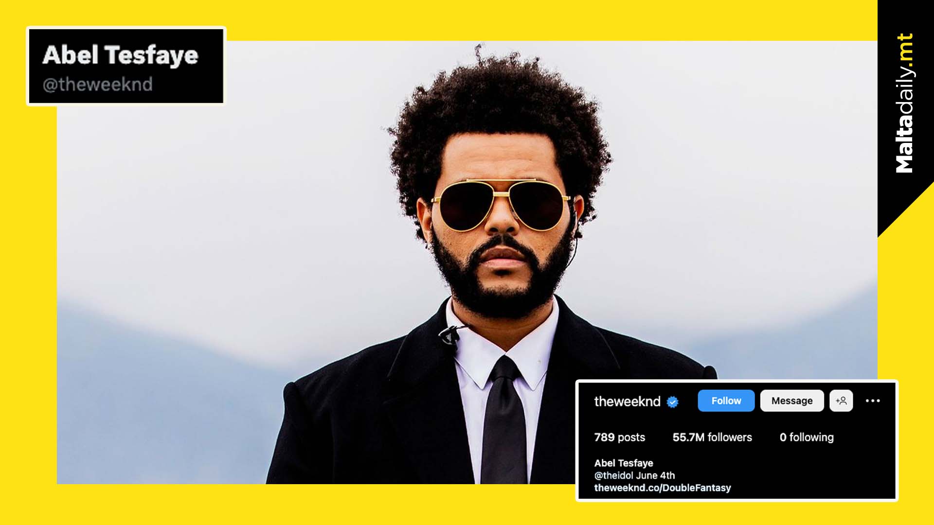 The Weeknd changes his stage name back to Abel Tesfaye