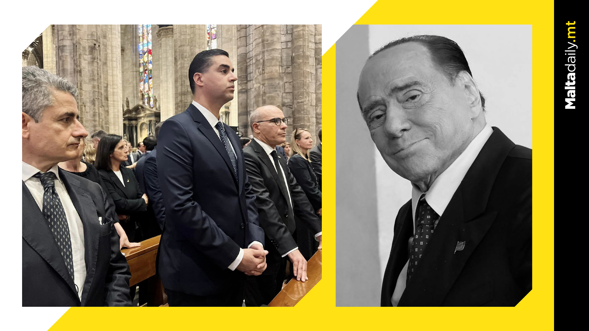 Maltese minister Ian Borg attends Silvio Berlusconi's funeral in Milan