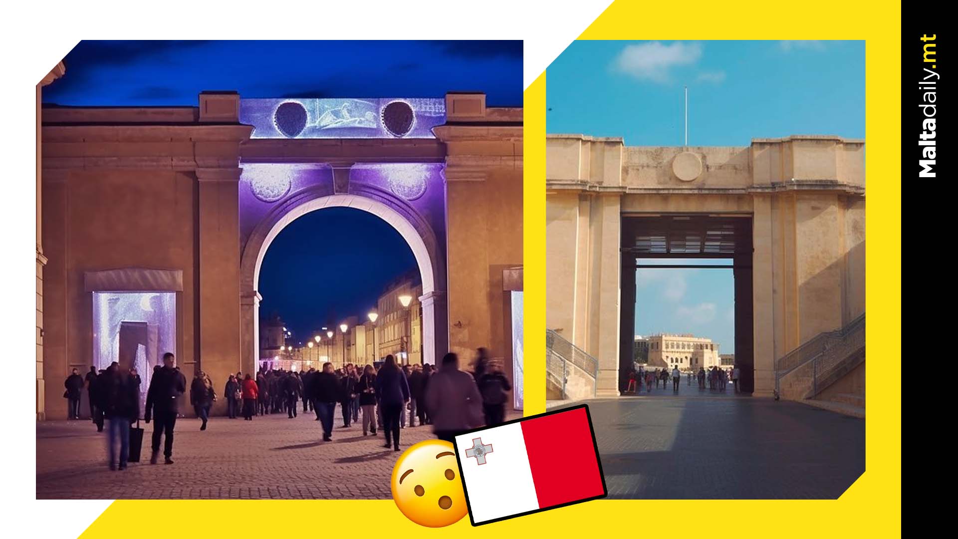 AI recreates Valletta City Gate from 1964