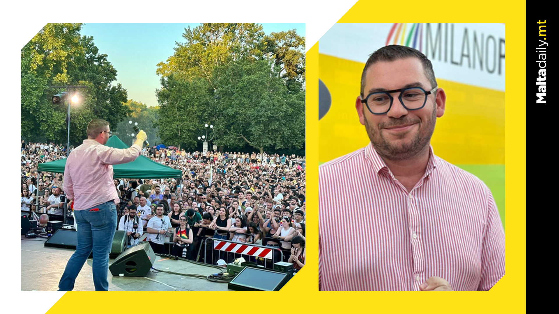 Cyrus Engerer Addresses Over 30,000 At Milano Pride 2023
