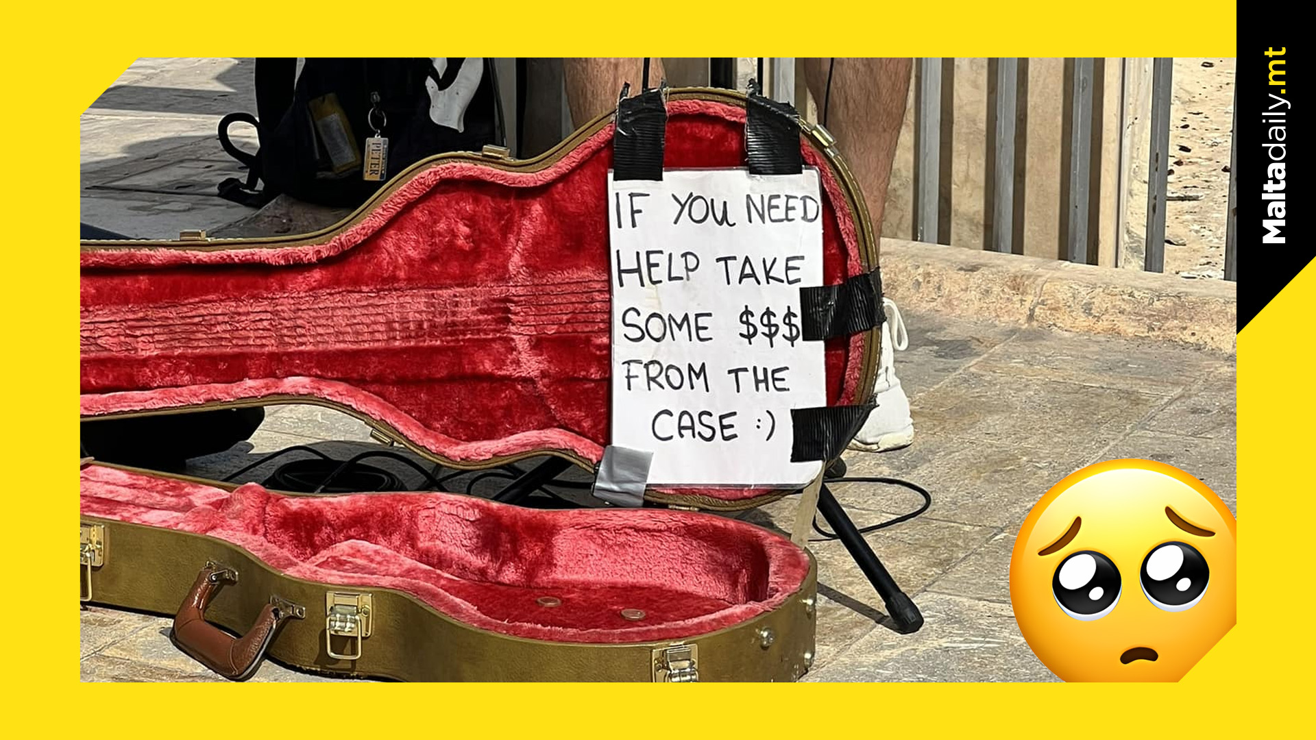 Valletta Busker Offers Money From His Case To People In Need