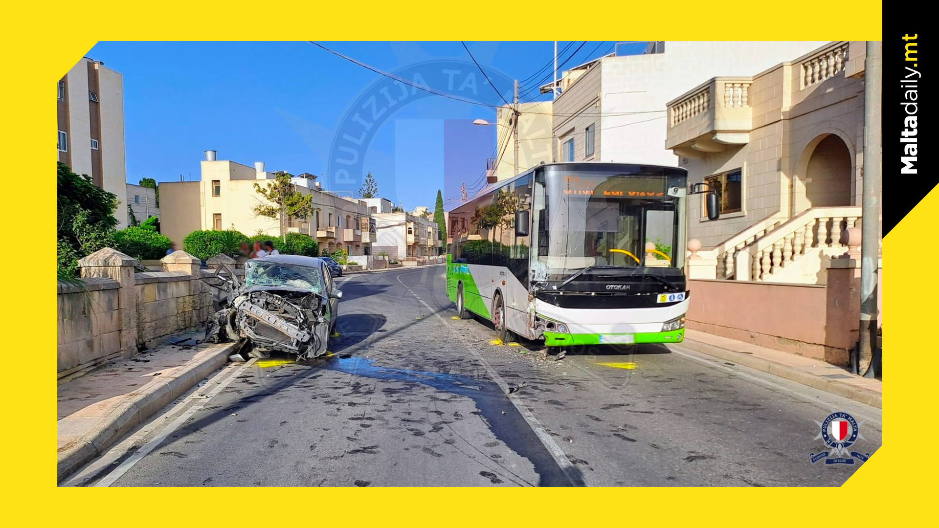 22 Year Old Driver Injured After Crash With Bus In Rabat