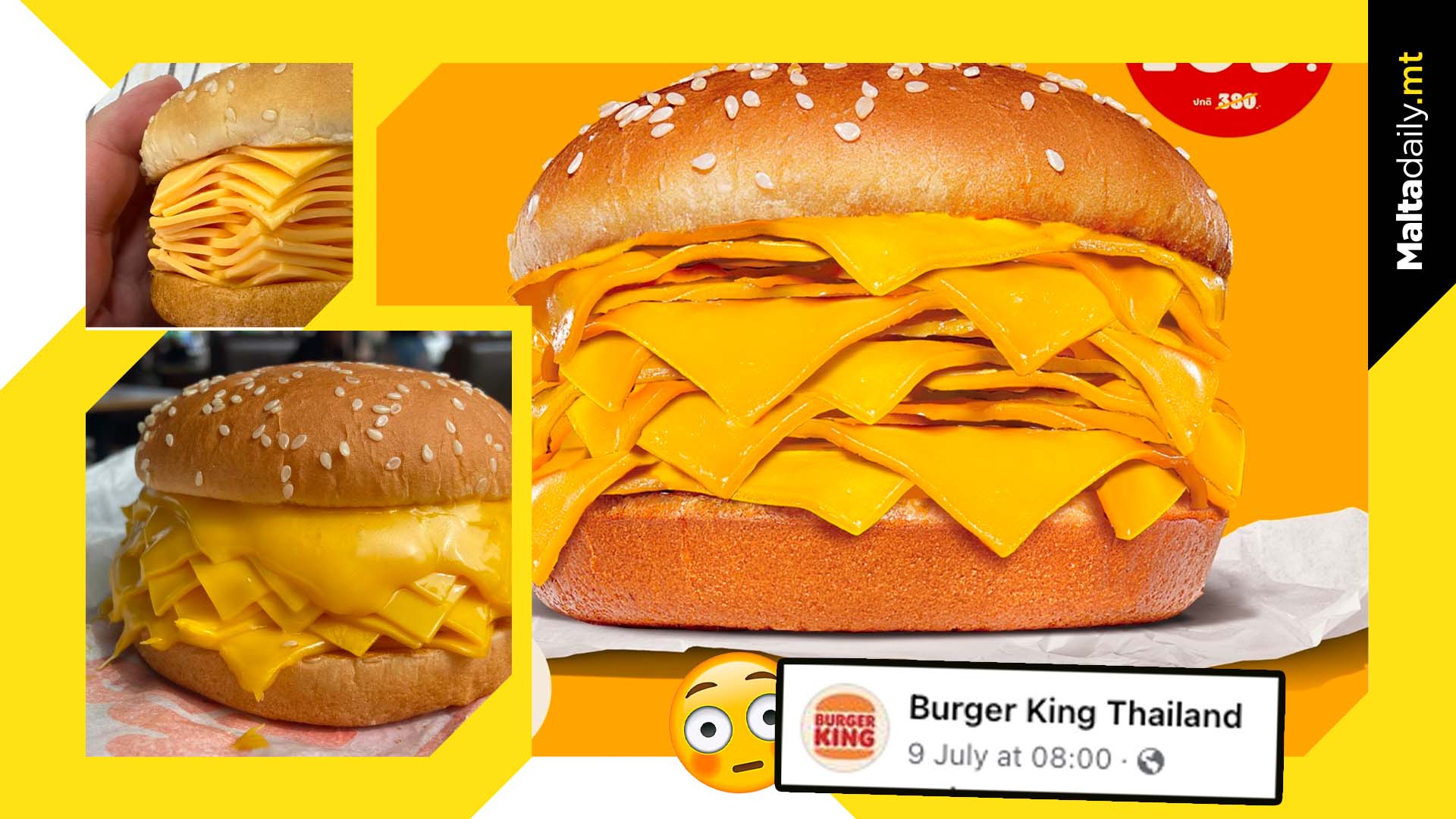Burger King Thailand Release 20 Cheese Slice Burger