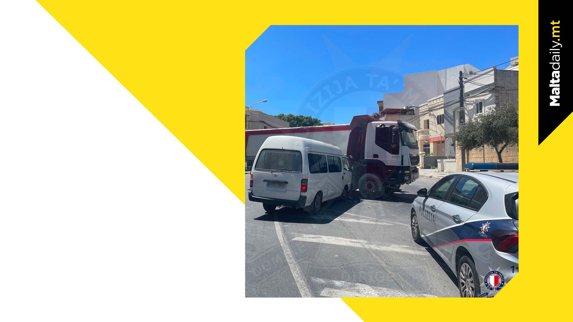 Passenger Grievously Injured In Siġġiewi Truck-Van Crash
