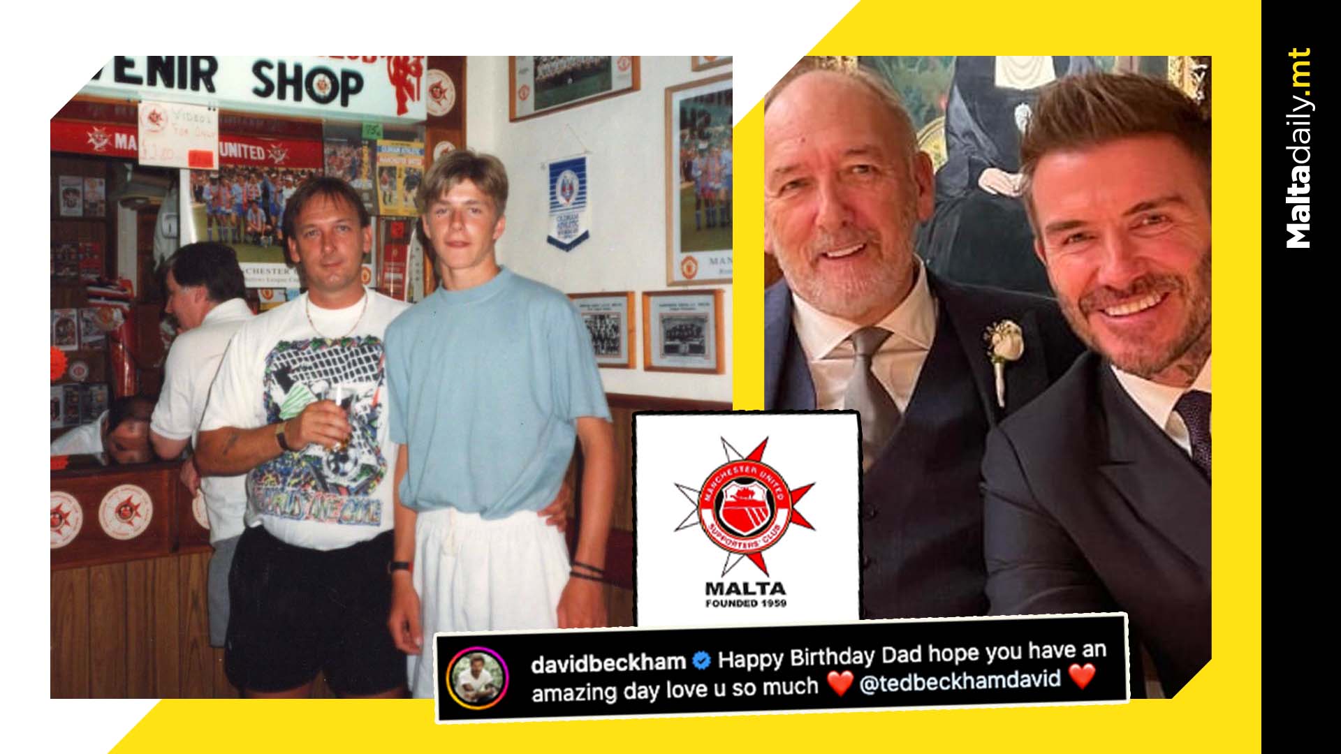David Beckham Wishes Dad Happy Birthday With Photo In Malta Club