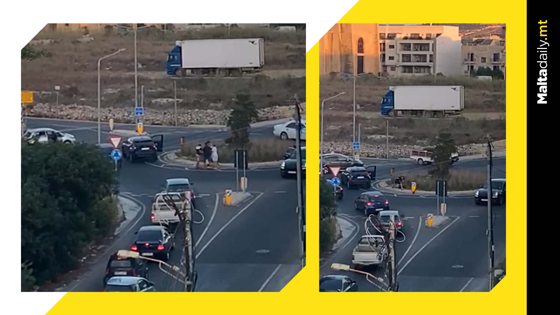 Road Rage Erupts As Drivers Fight On Mgarr Round About