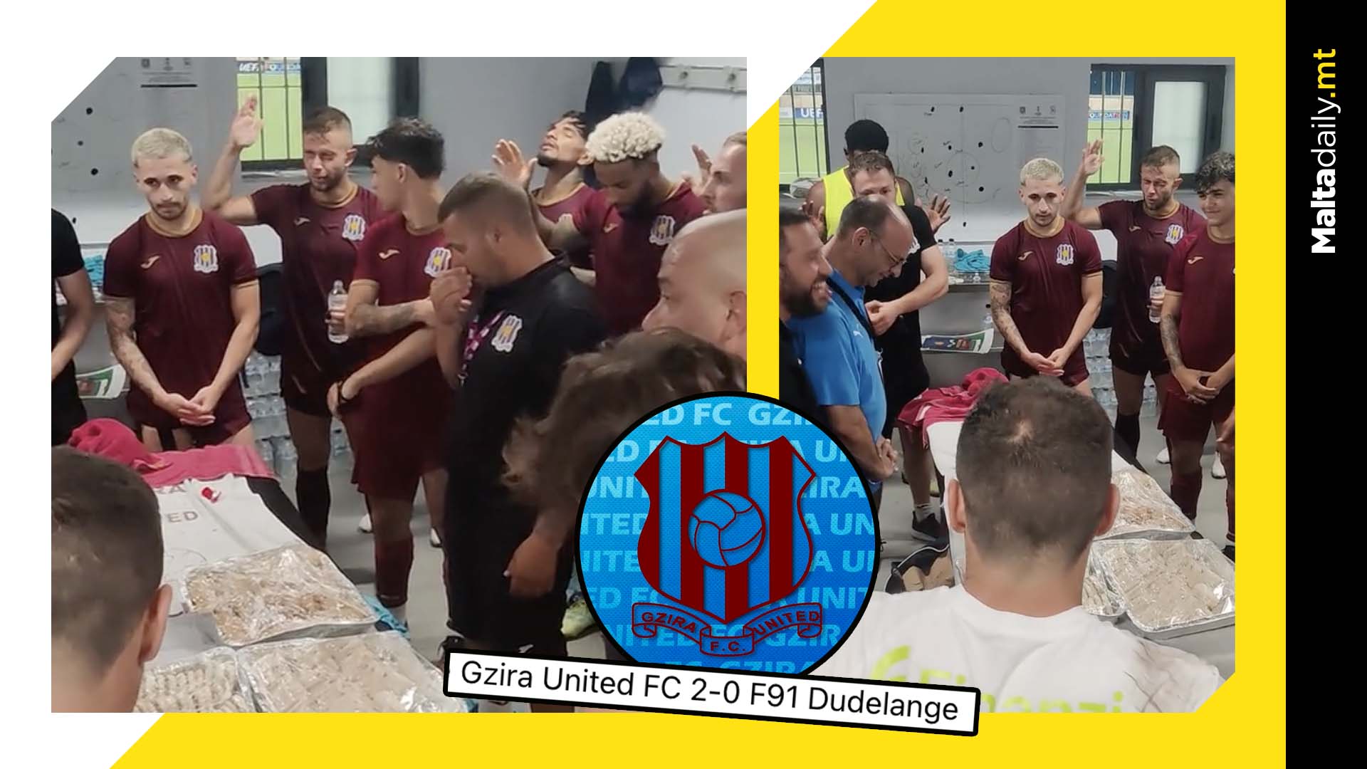 Gzira United Shares Prayer Moment After Winning Match