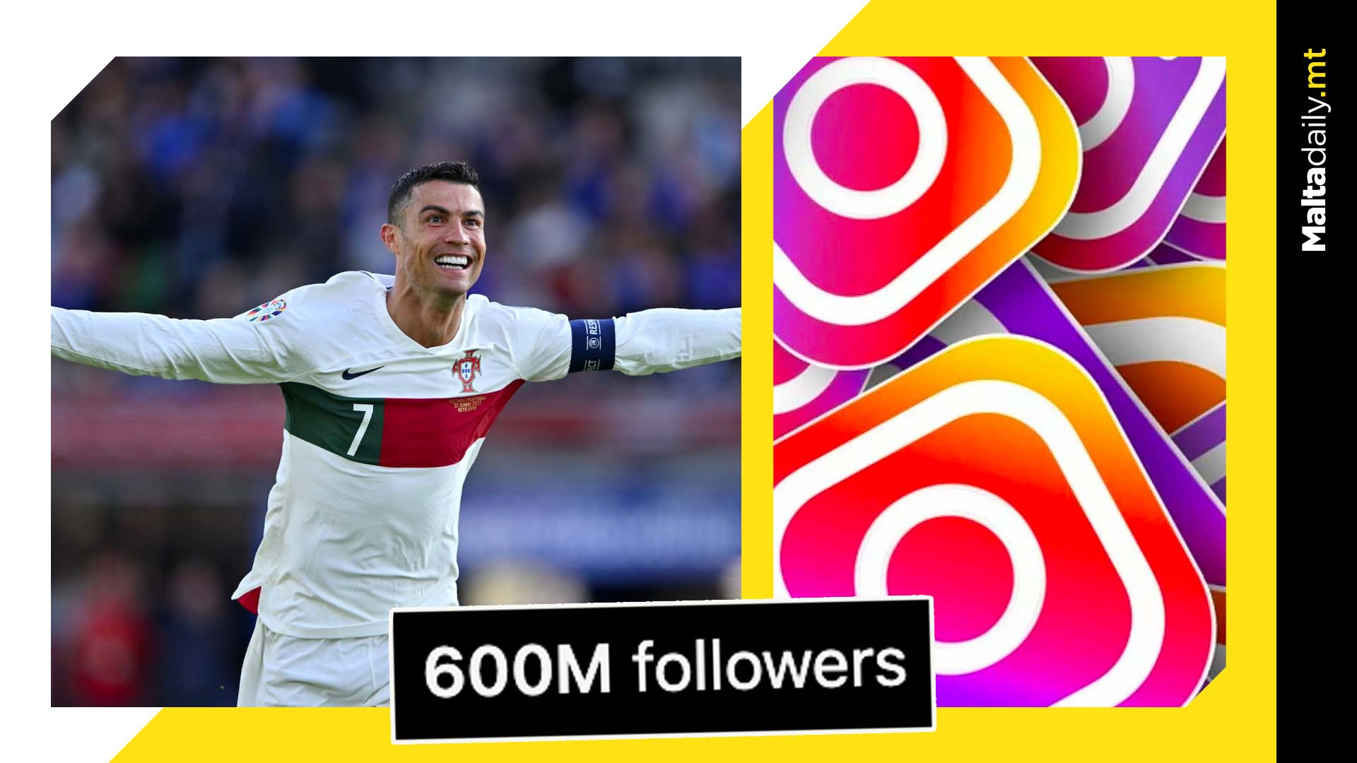 Ronaldo Becomes 1st Person To Reach 600M Instagram Followers