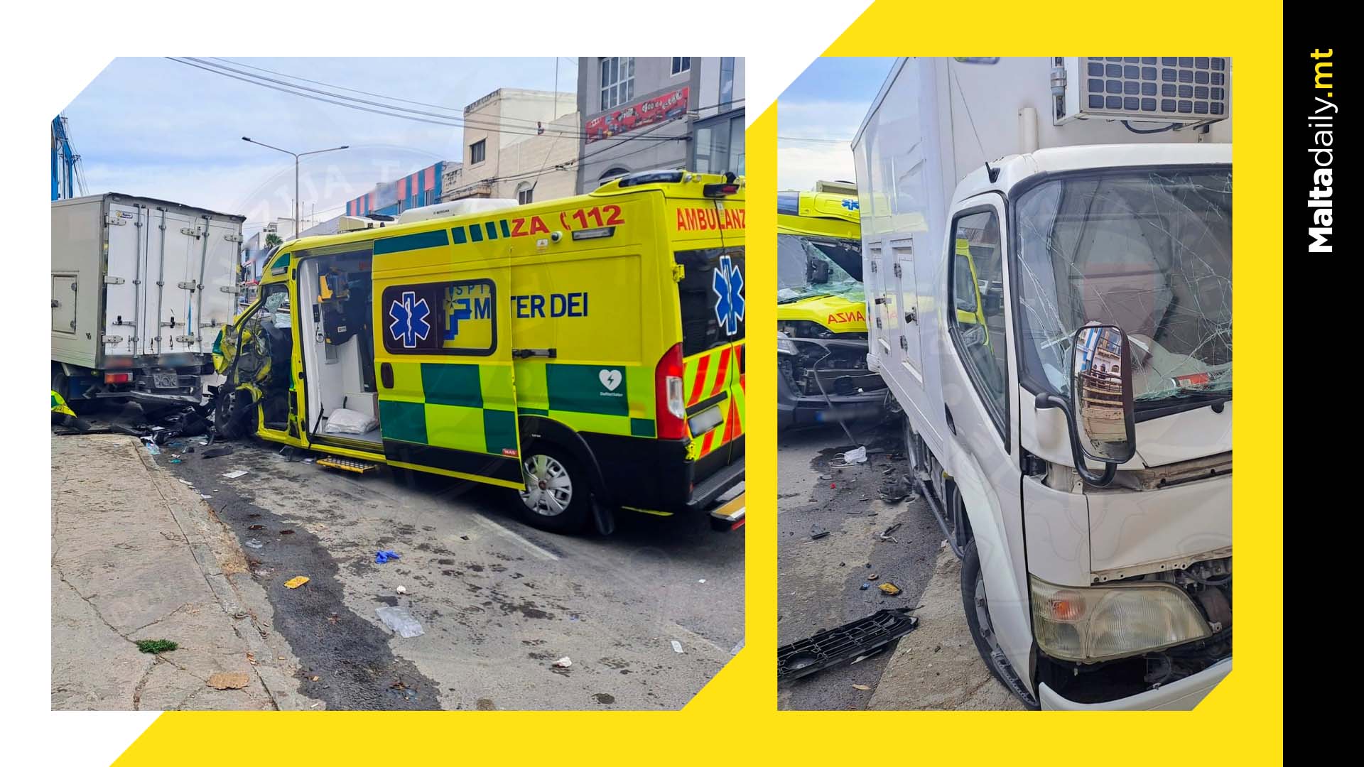 Ambulance Crashes Into Parked Cars: 3 Grievously Injured