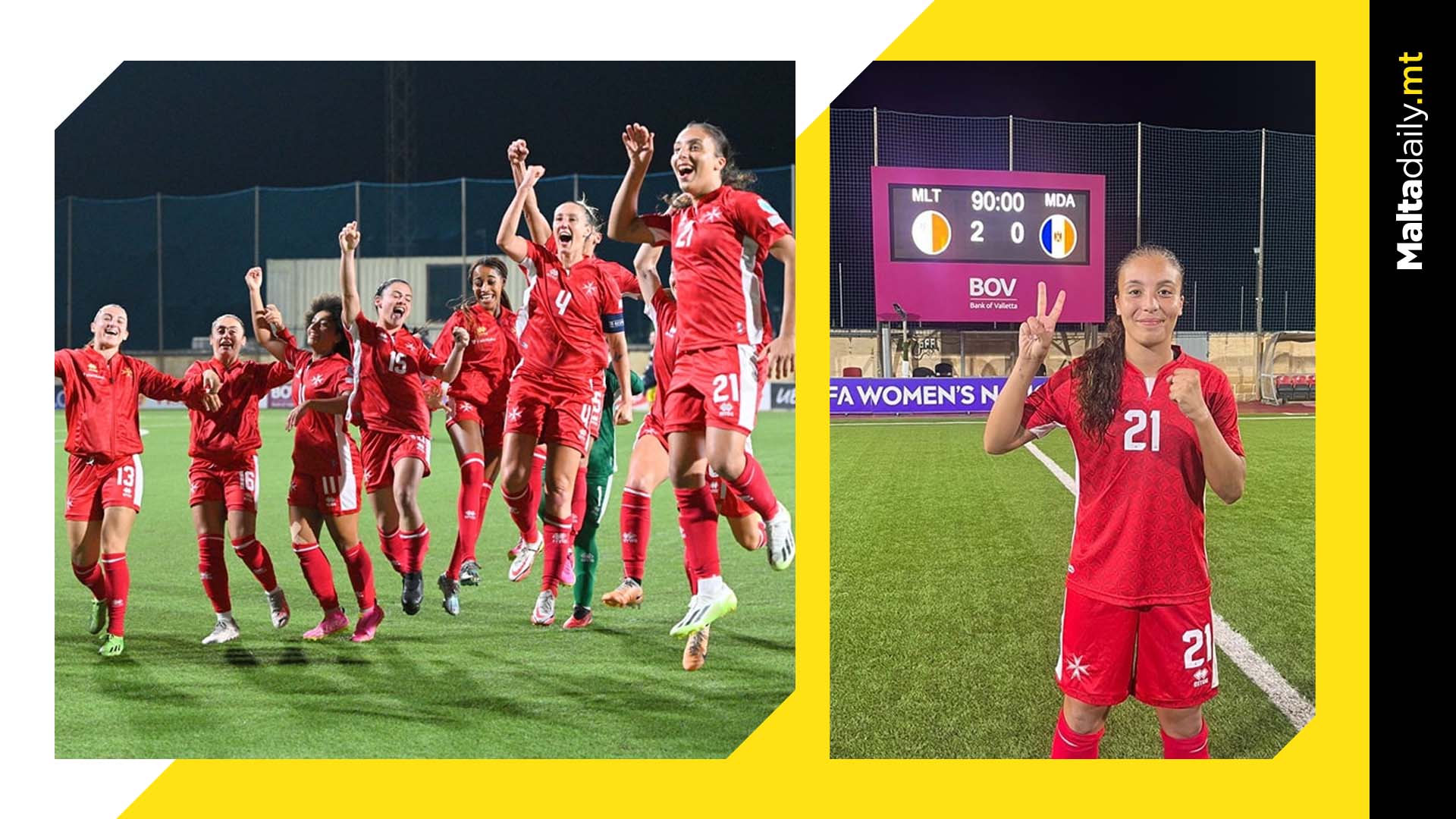 Haley Bugeja Lands 2 Goals For Maltese Win Over Moldova