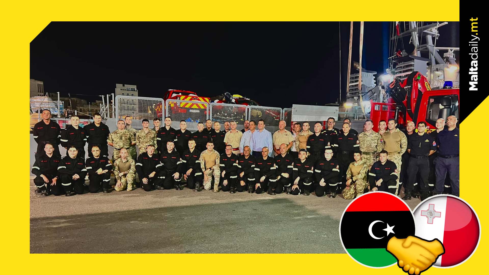 Civil Protection And AFM Aid To Libya