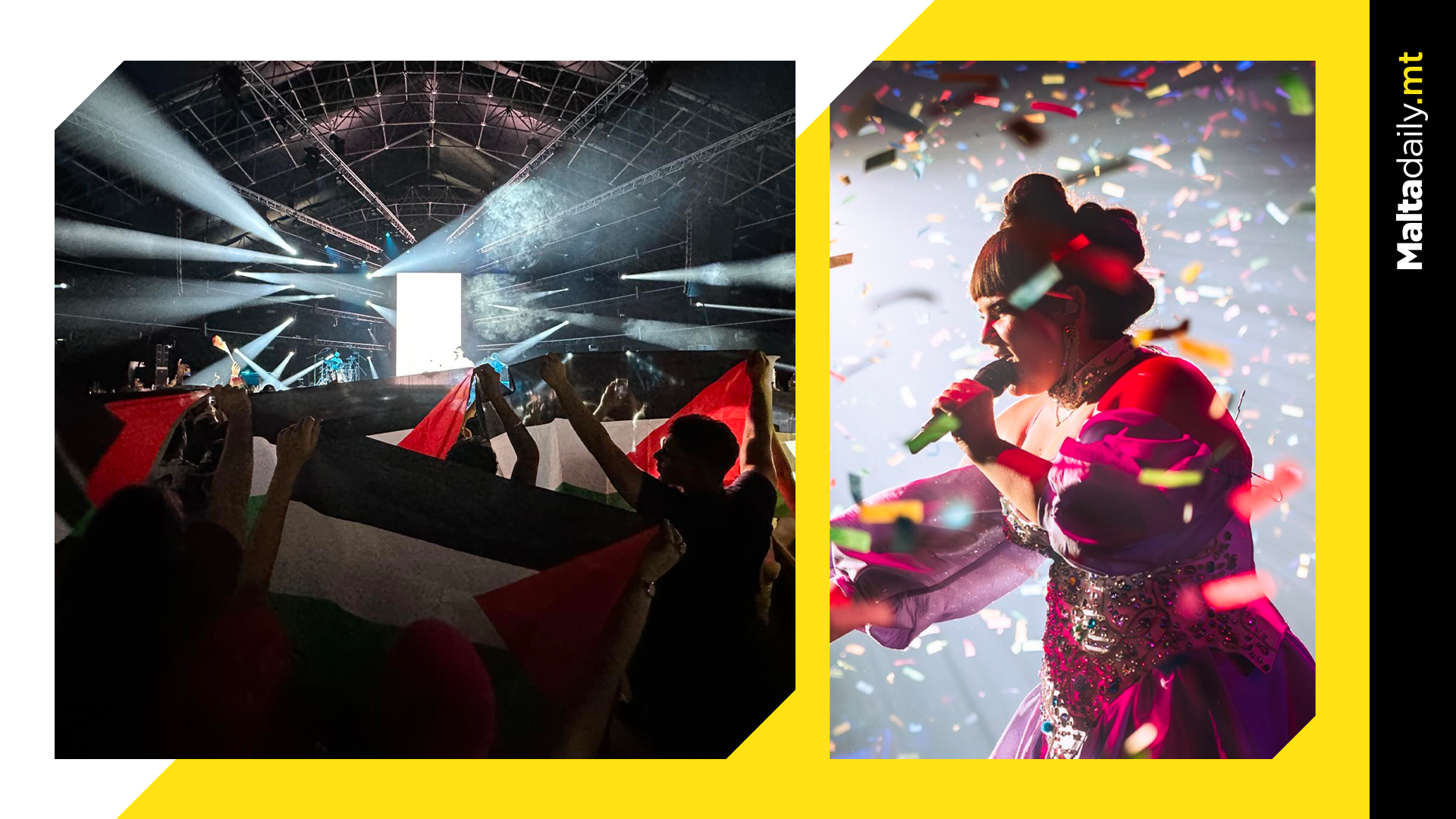 Activists Raise Palestinian Flags in Protest During Netta’s EuroPride Performance