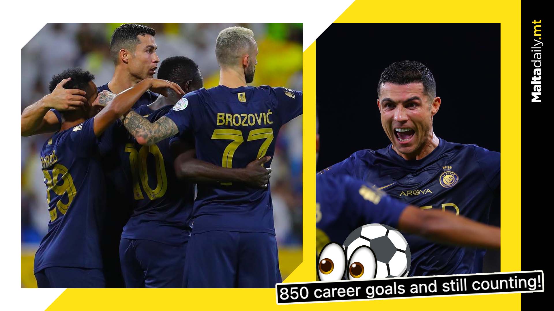 Ronaldo Celebrates His 850th Career Goal