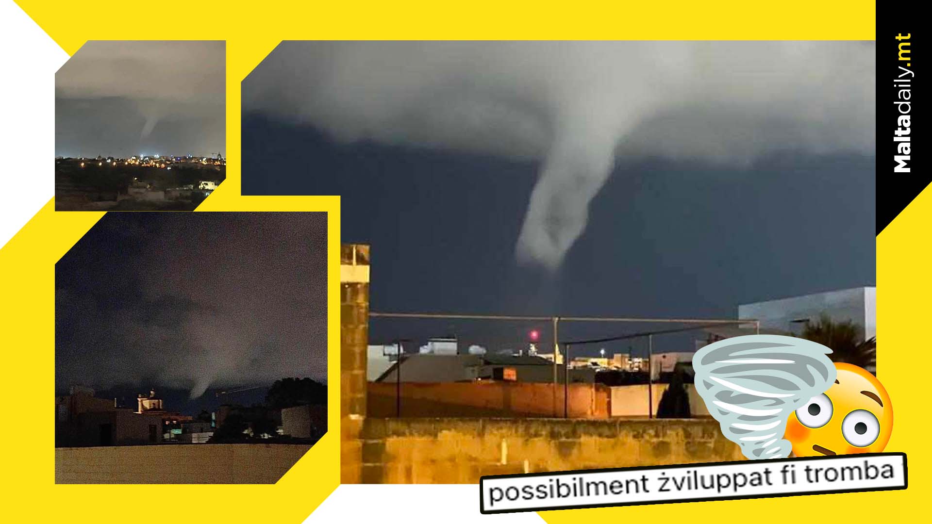 Funnel Cloud Spotted Over Malta As Evening Storm Hits