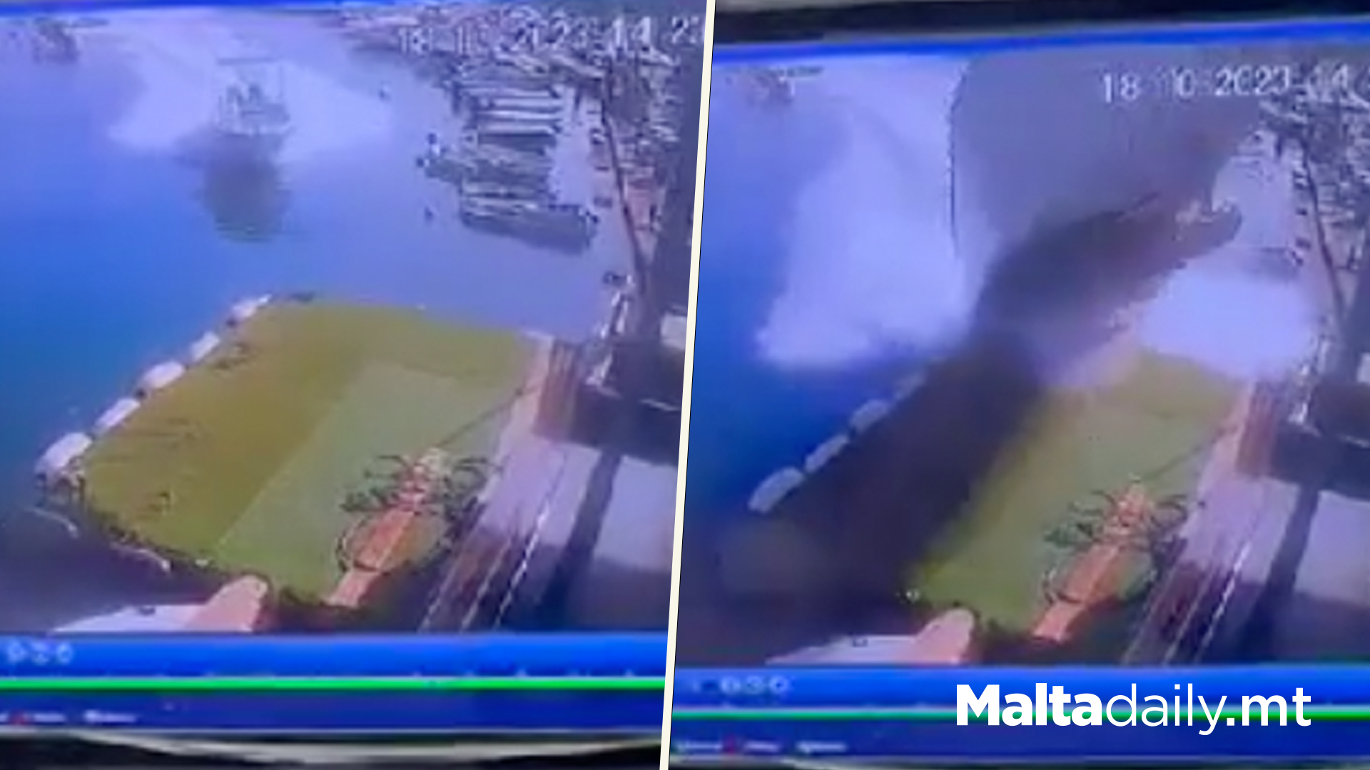CCTV Footage Of Gżira Boat Accident Emerges