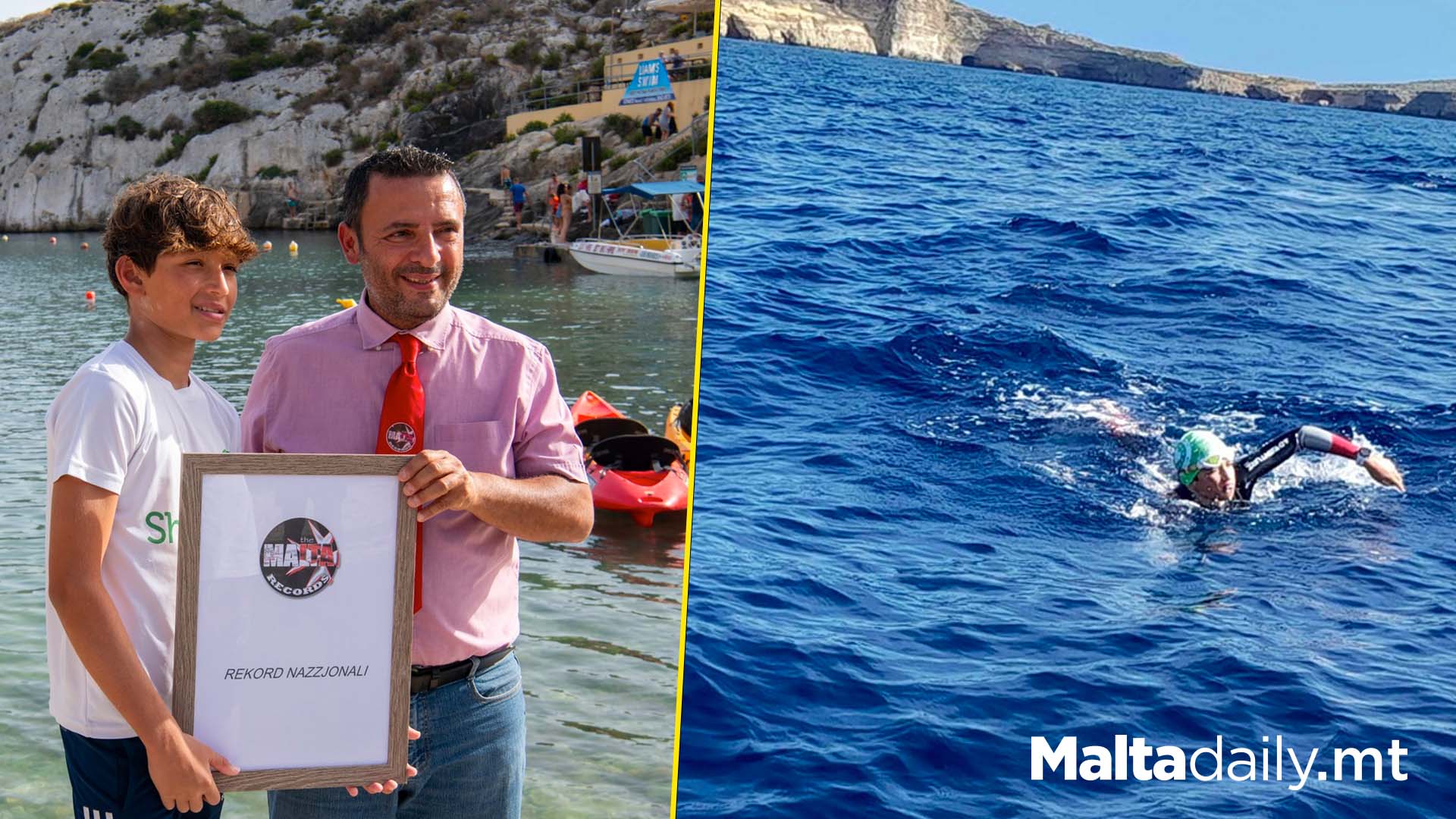 Youngest Maltese To Swim From Malta To Gozo Breaks Record
