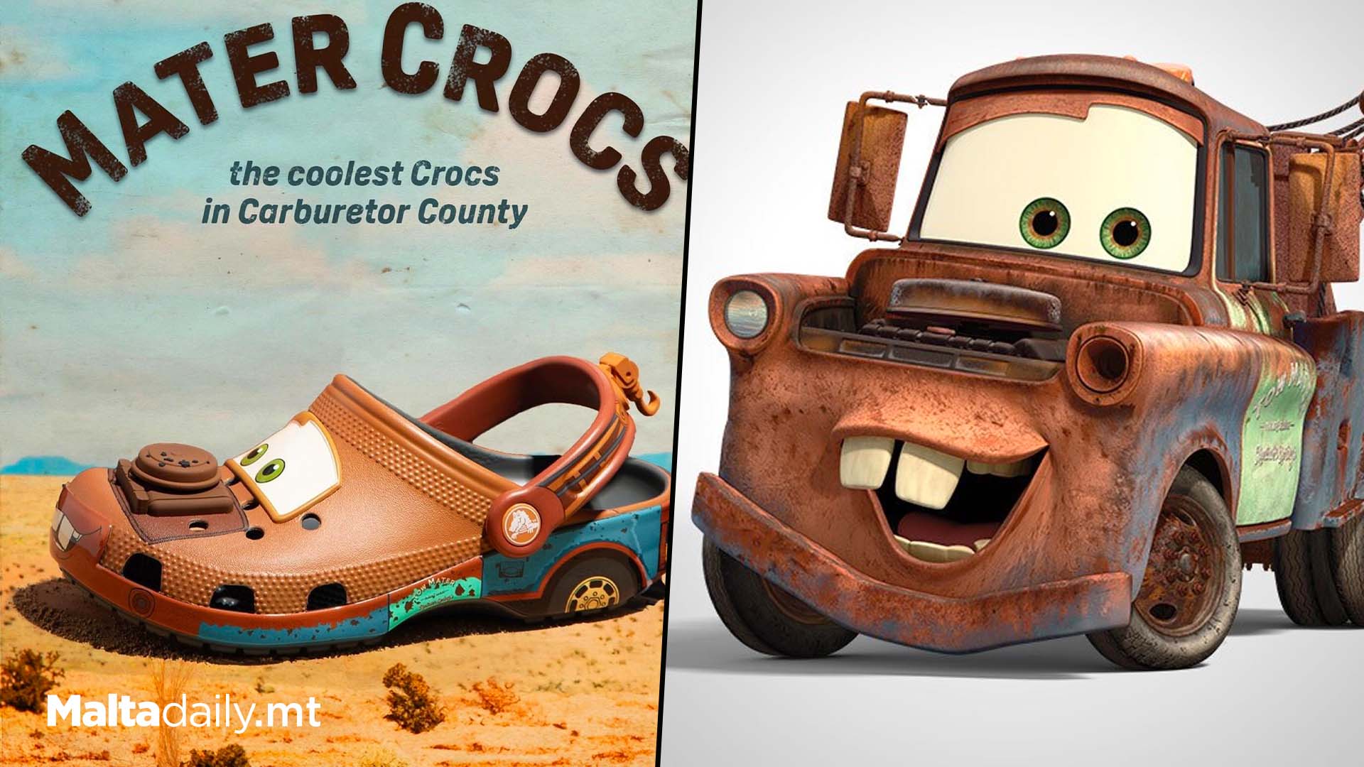 Crocs Return With Another Cars Collab: Tow Mater