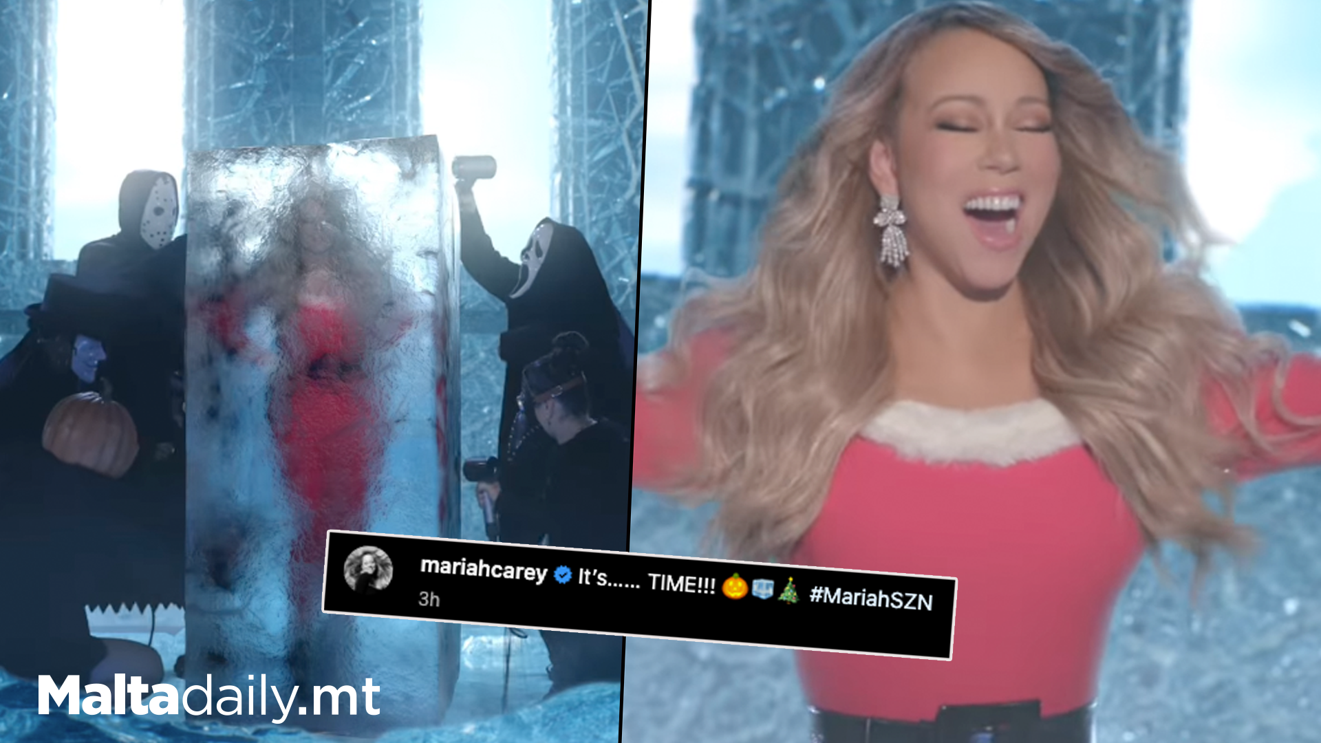 Mariah Carey Brings Defrosting Christmas Meme To Life