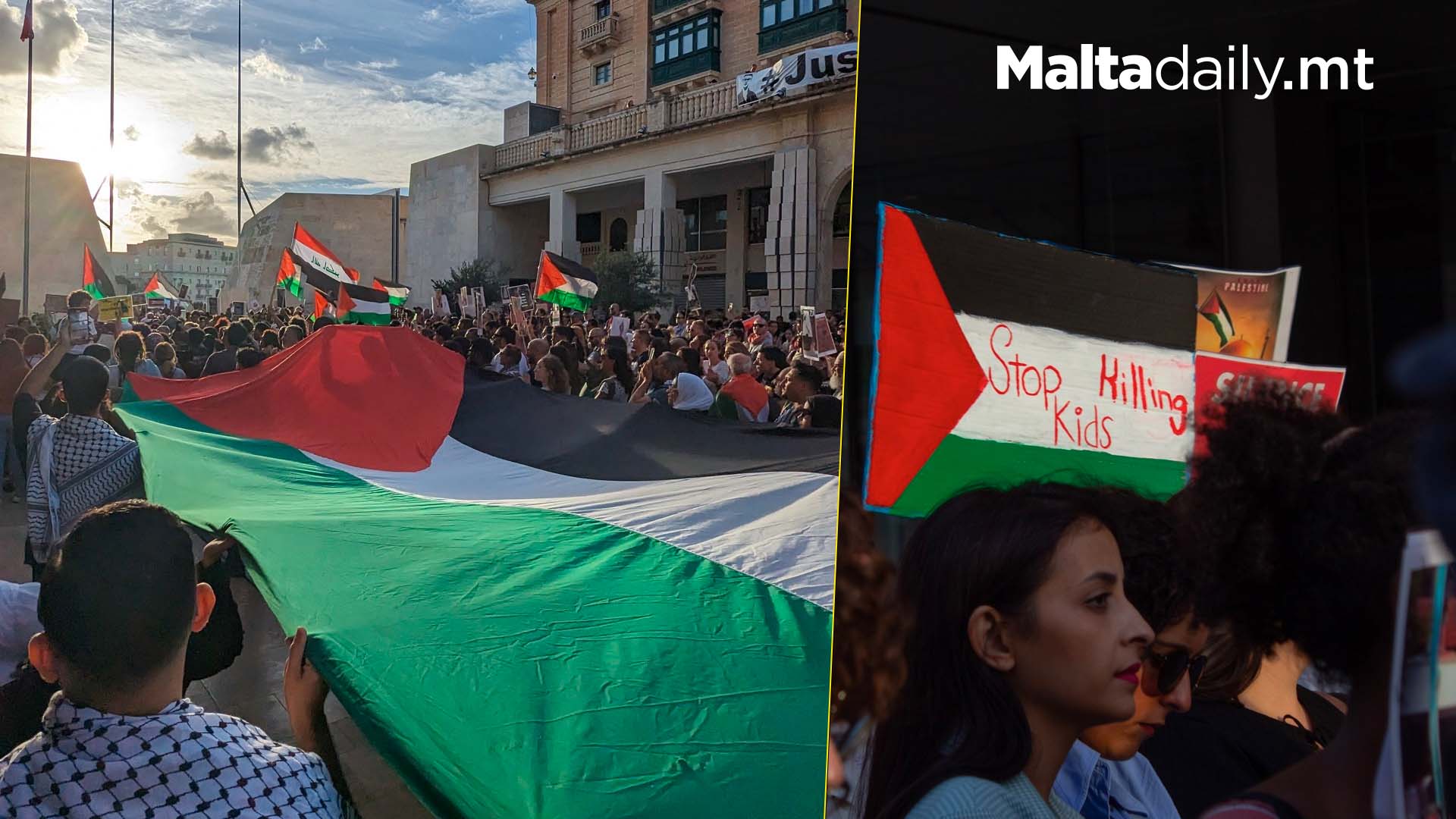 Demonstration In Valletta In Solidarity With Palestine