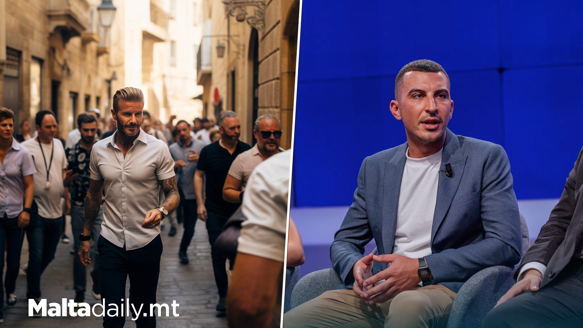 The David Beckham In Malta AI Exercise On Popolin