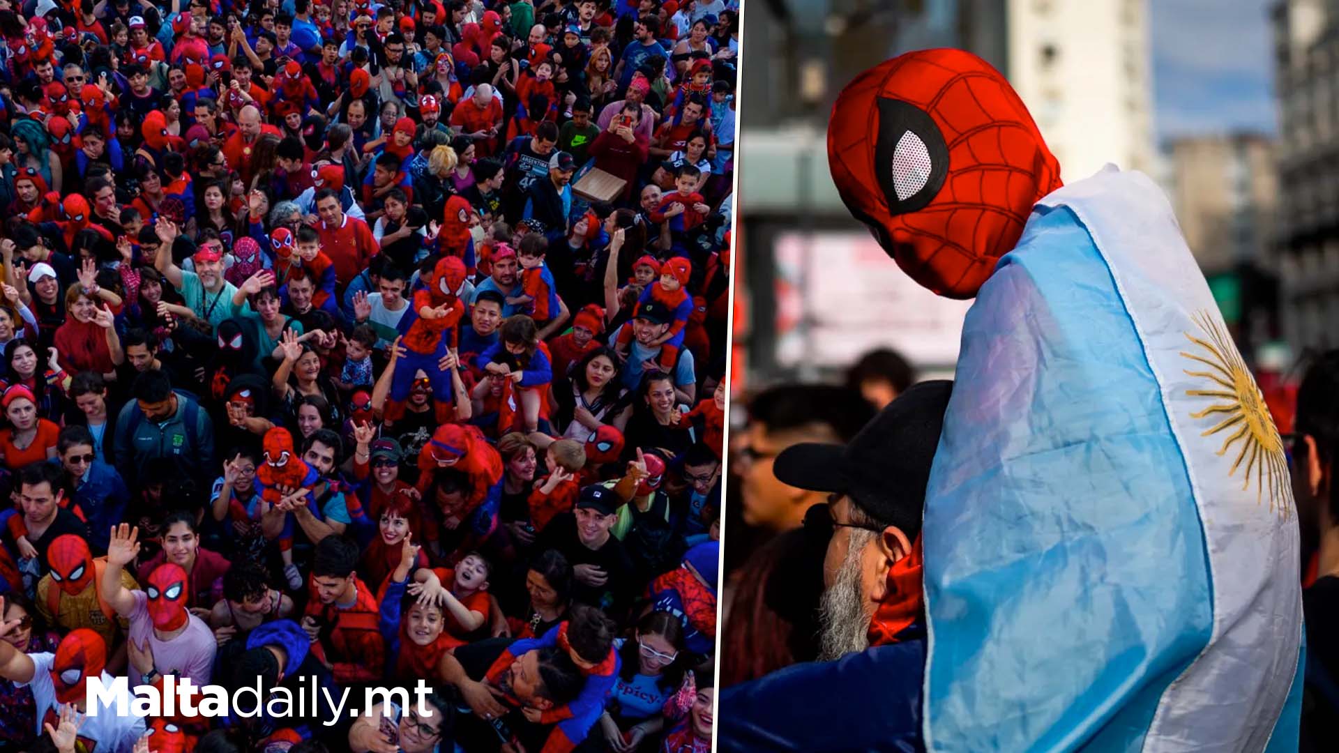 Over 2,000 In Spider-Man Costumes In Argentina For World Record