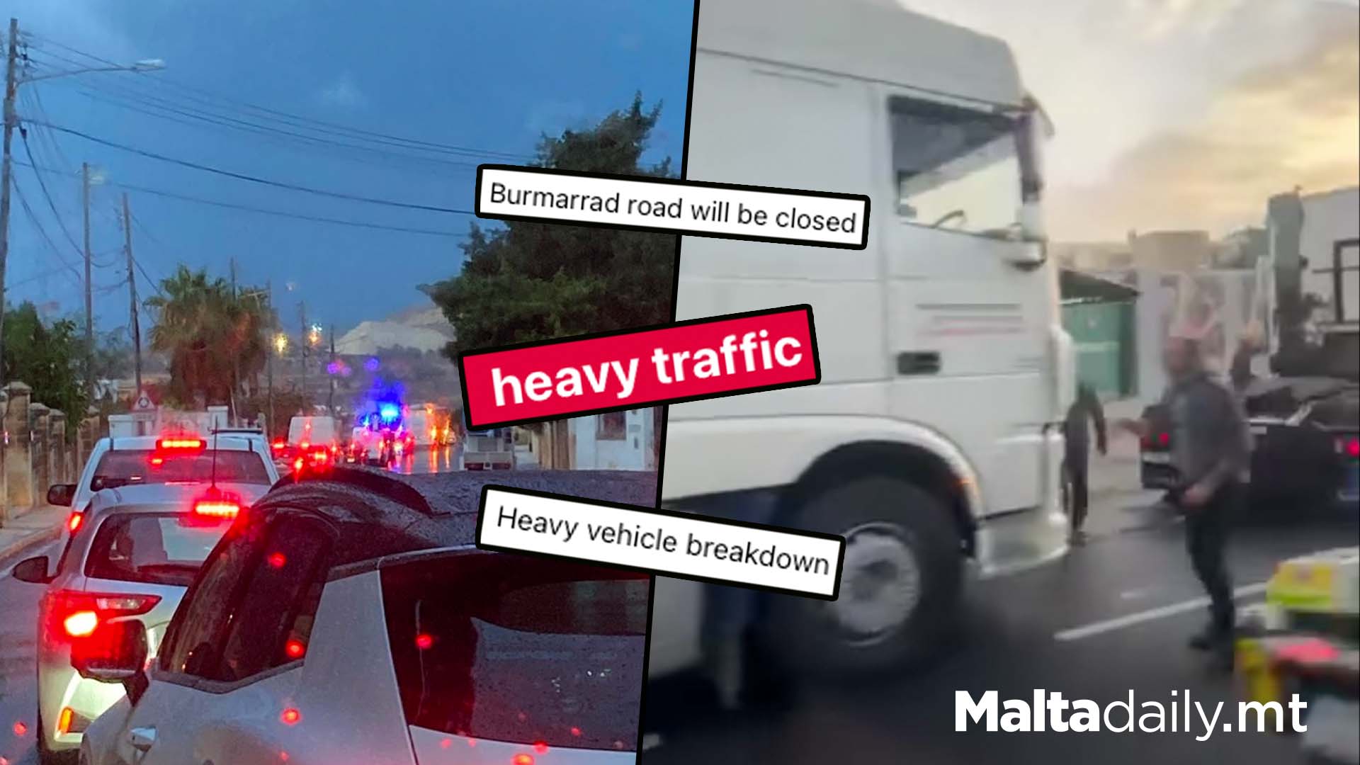 Heavy Traffic Reported All Across Malta This Morning