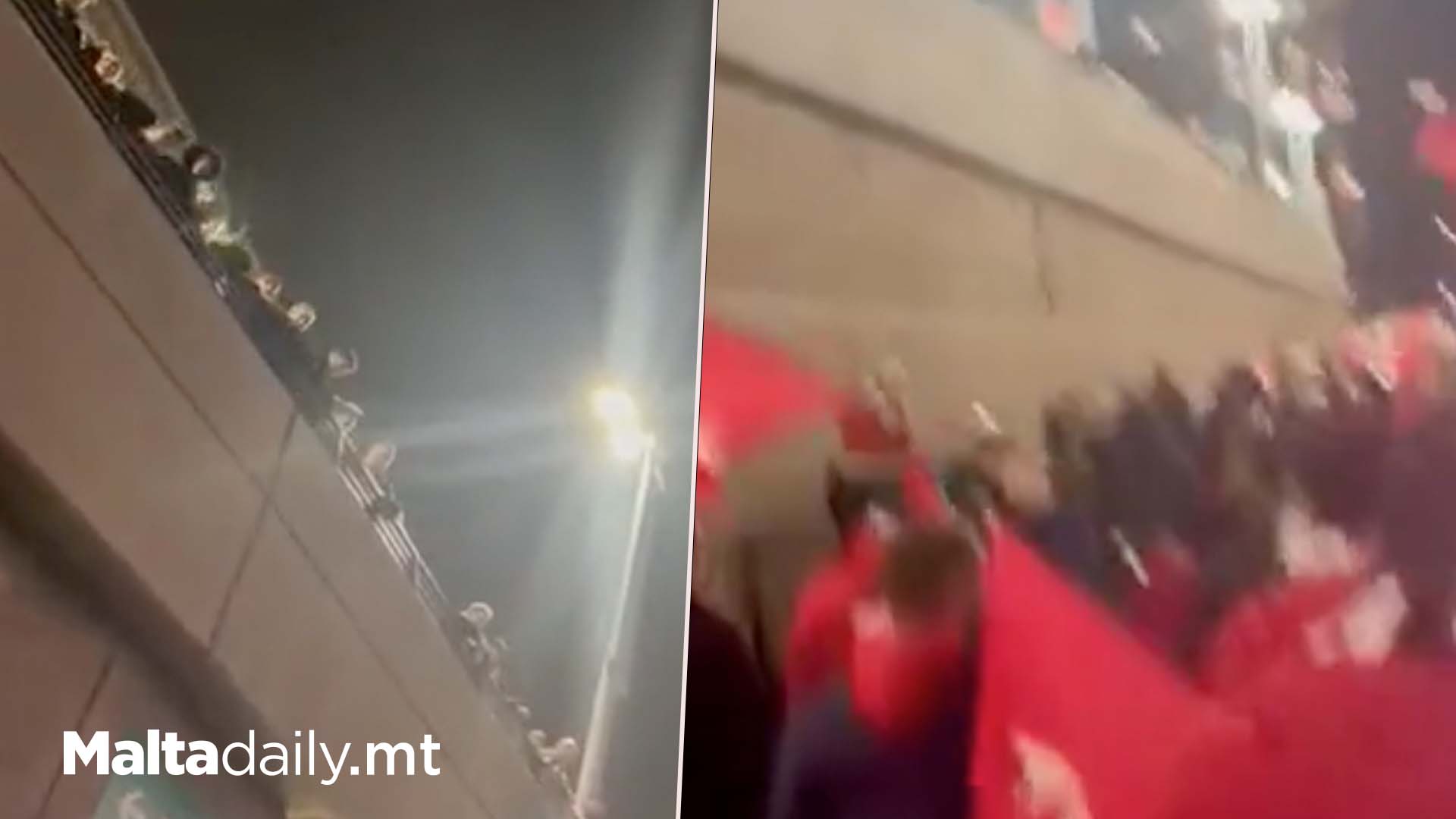Maltese Fans Chant Following Football Match Versus England
