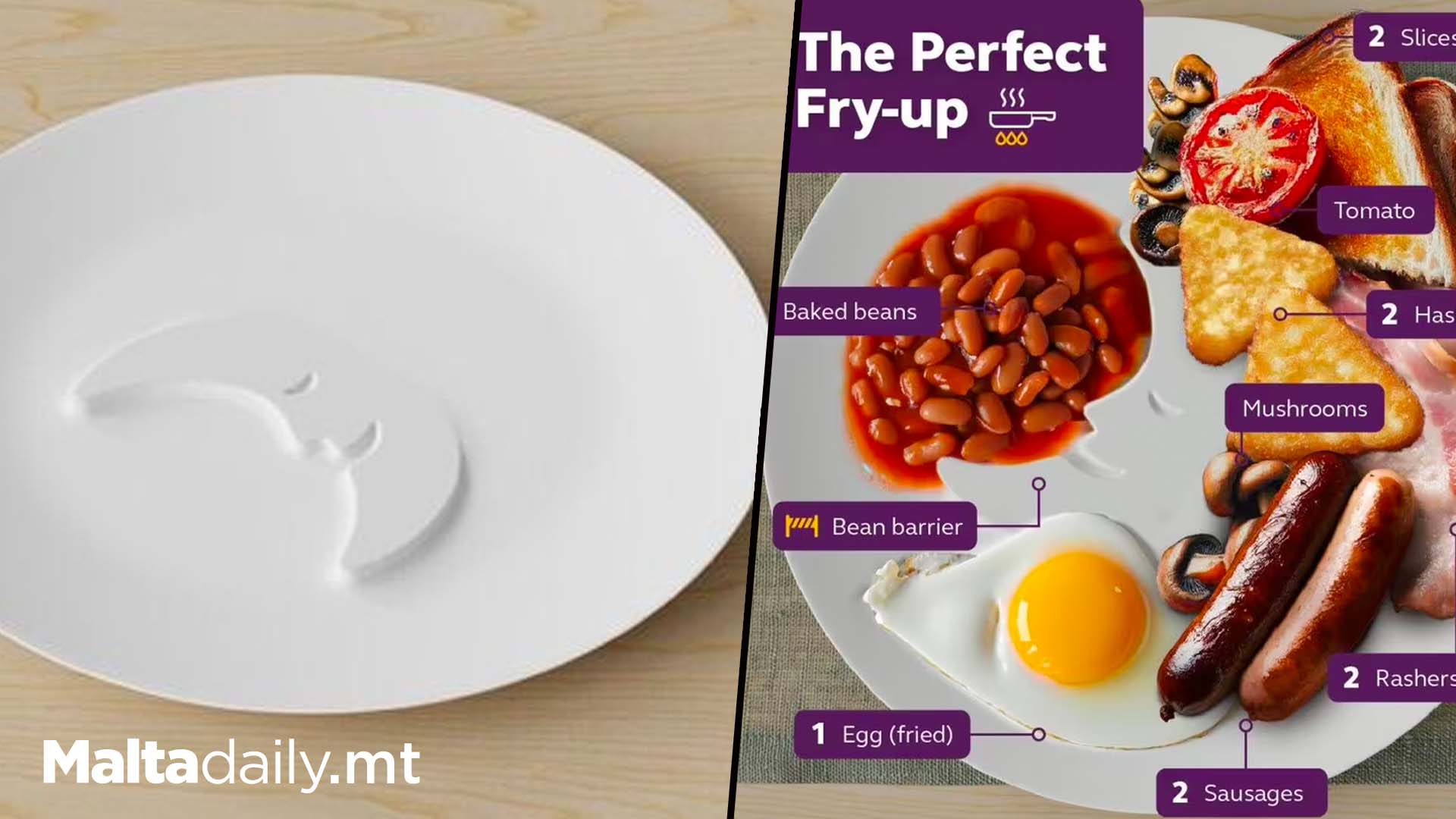 Hotel Invents Plate Which Keeps Beans & Other Foods Separate