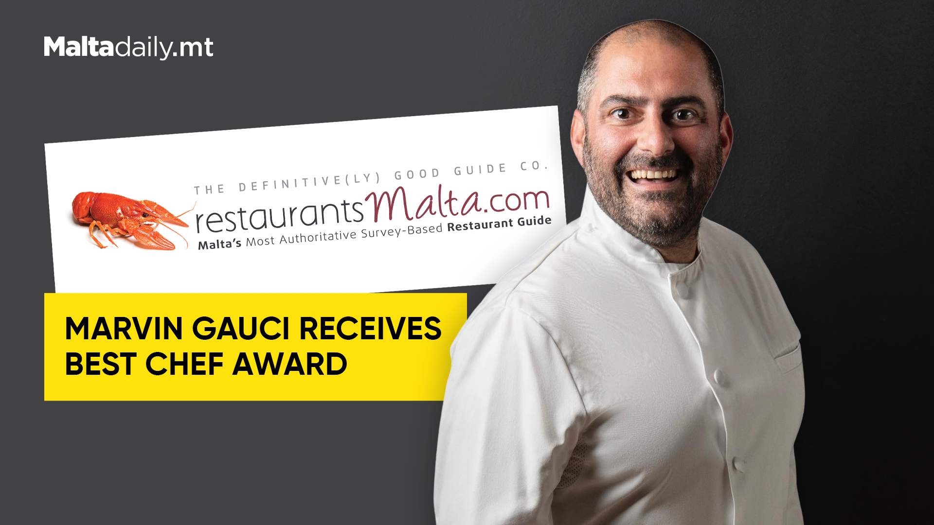 Marvin Gauci Receives Best Chef Award at The Definitive(ly) Good Guide to Restaurants Awards