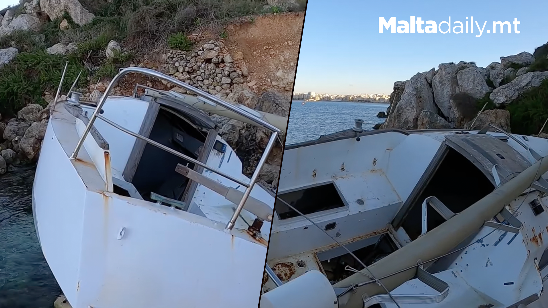 Sailing Boat Wreck Abandoned At Mistra Bay For 4 Months