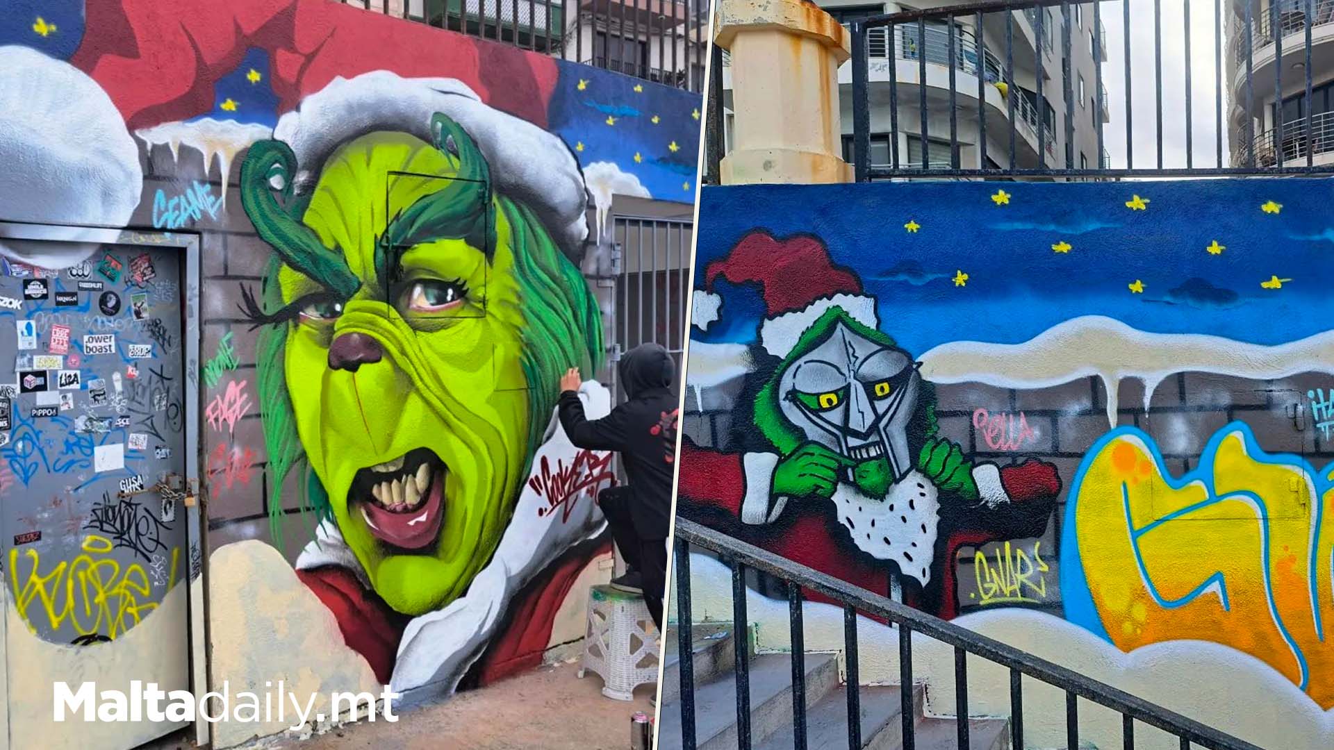 Local Graffiti Artist Paints The Grinch For 2023 Holidays