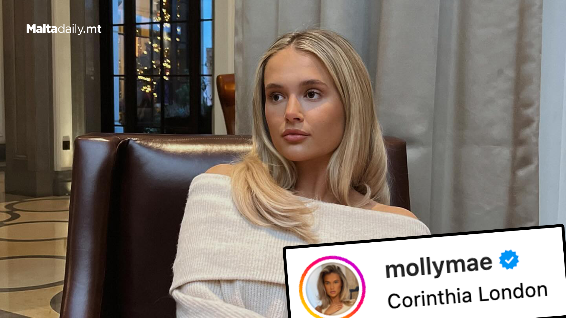 Molly-Mae was spotted at the Maltese-owned Corinthia in London