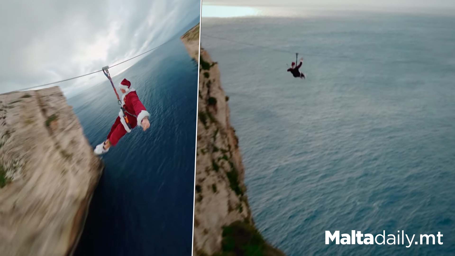 Zip-lining Over Maltese Cliffs For Christmas