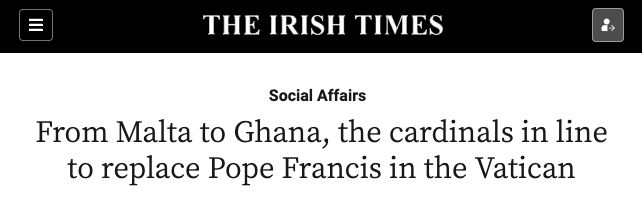 Irish Times Tips Cardinal Mario Grech as Top European Pope Contender