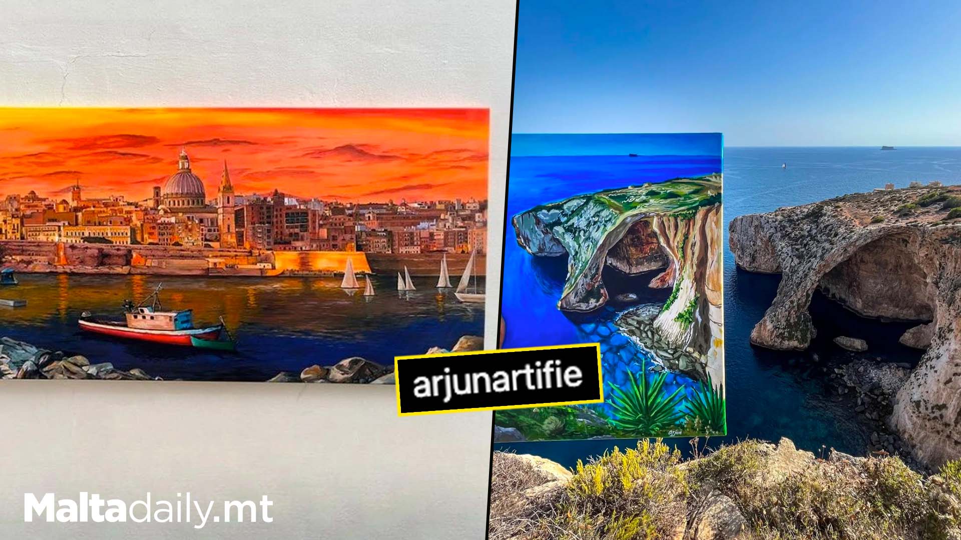 Indian Artist Captures Maltese Beauty With Acrylic