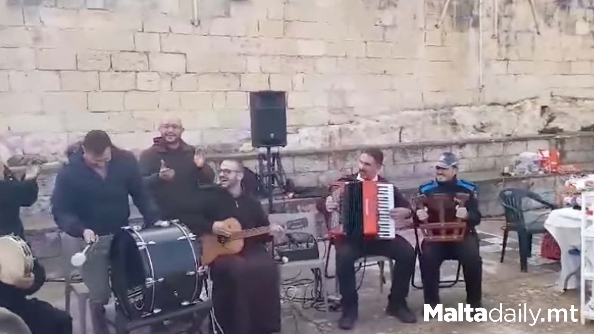 Police Join With Monks To Play Music For Kalkara Community