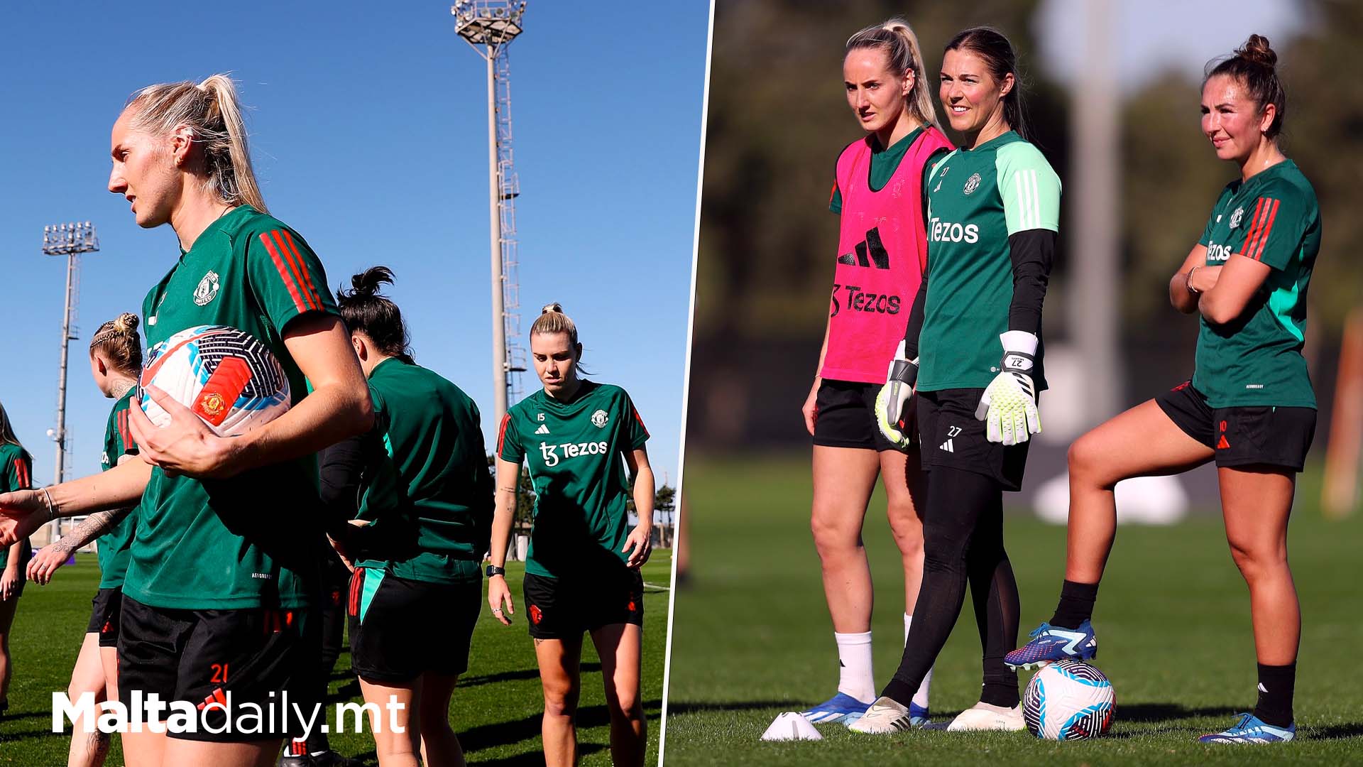 Man Utd Women's Team Train In Malta Ahead Of Friendly