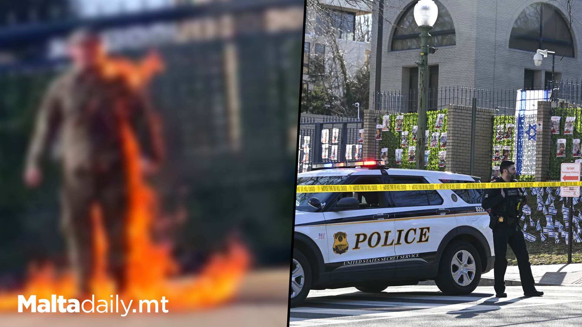 US Air Force Member Sets Himself On Fire Outside DC Israeli Embassy