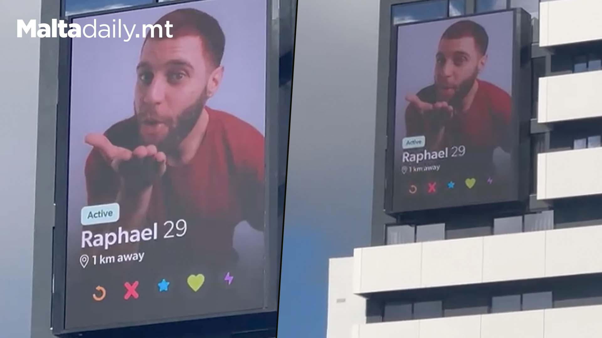 Raphael Pace Puts Up Tinder Profile On Billboards