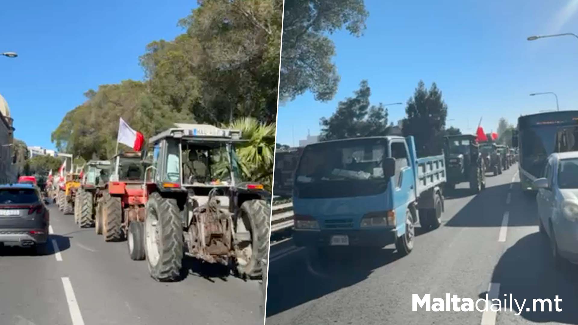 Heavy Traffic Reported Around Malta Due To Farmers Protest