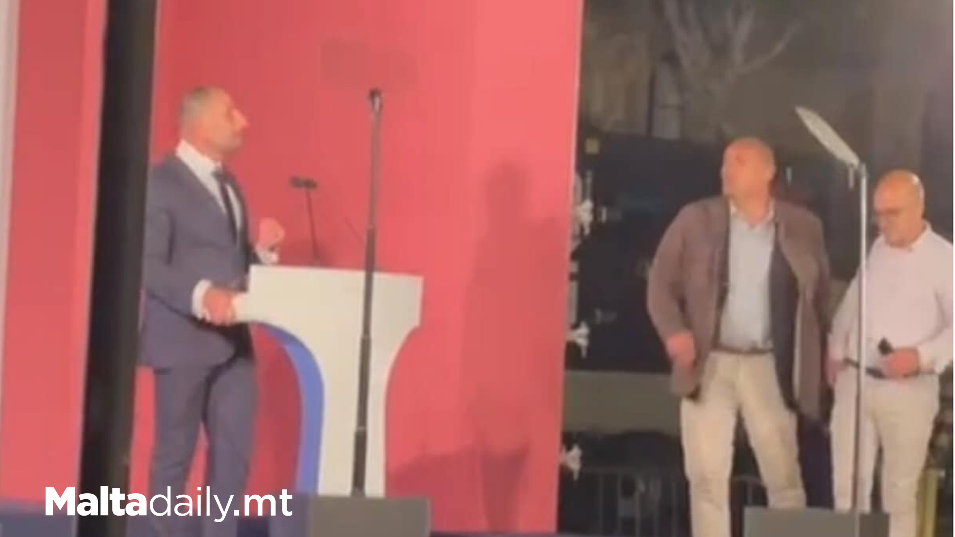 Partit ABBA Leader Throws Eggs At Prime Minister During Speech