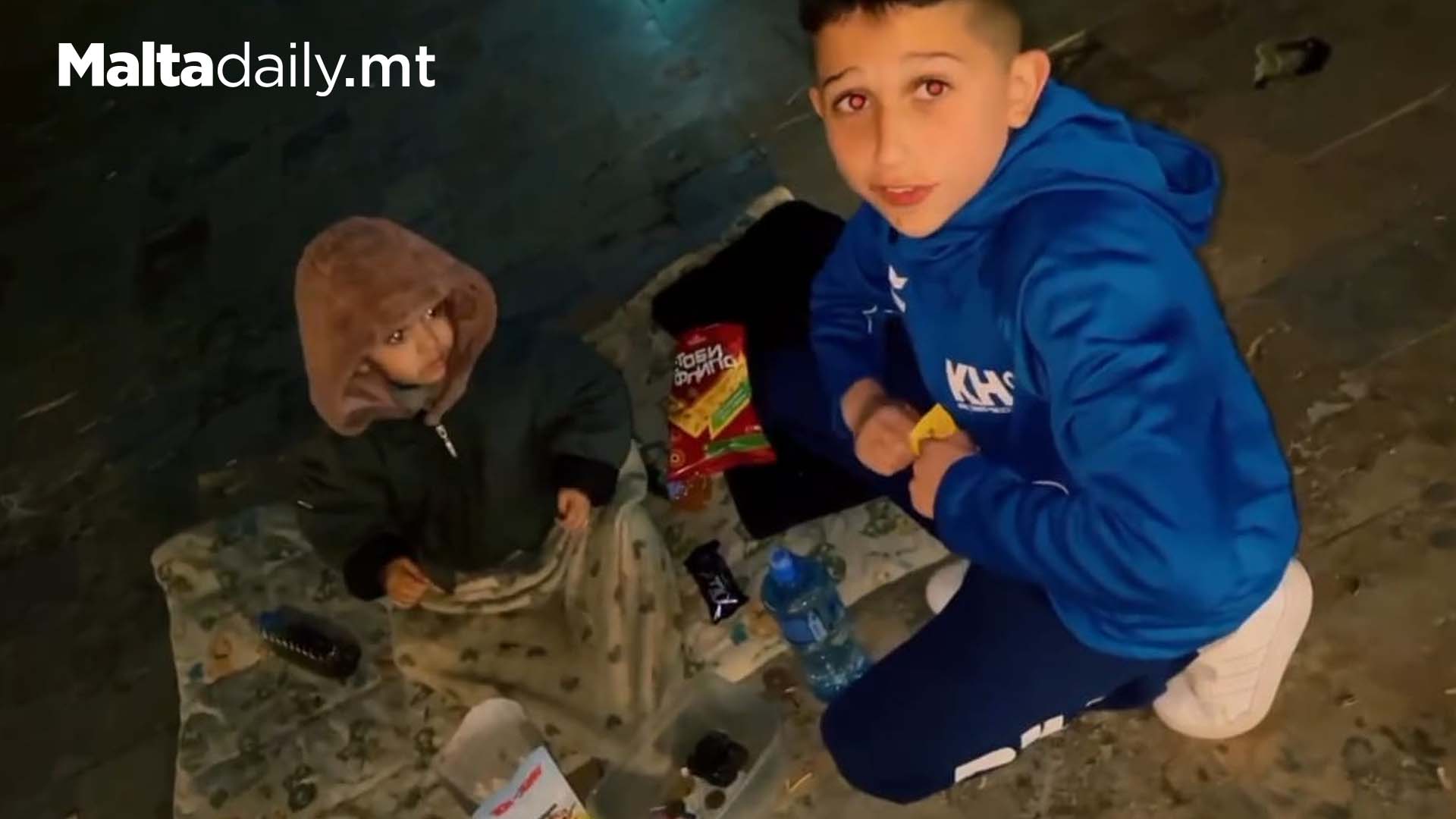 Maltese Boy Gives Homeless Macedonian Boy Food & Water