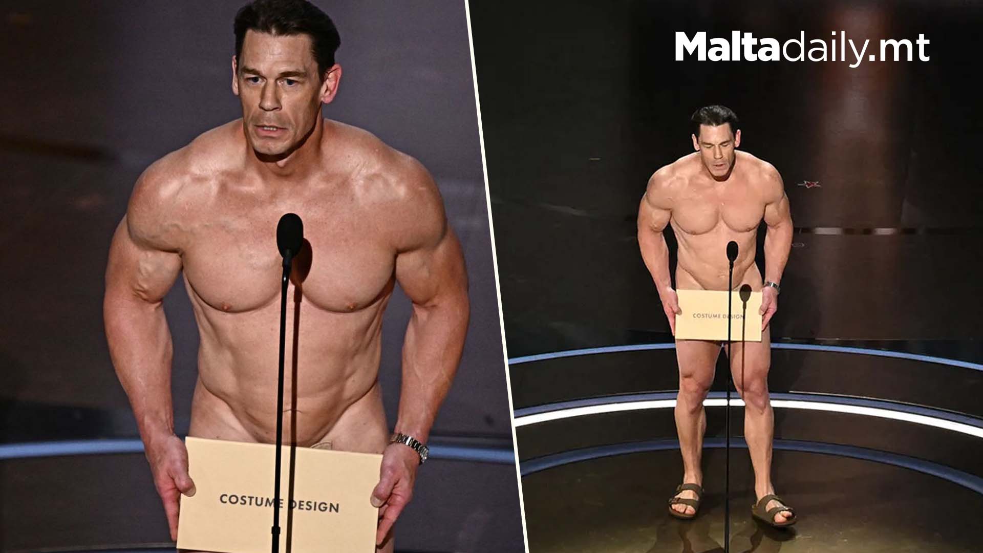 Moment John Cena Presents Oscars Award Naked