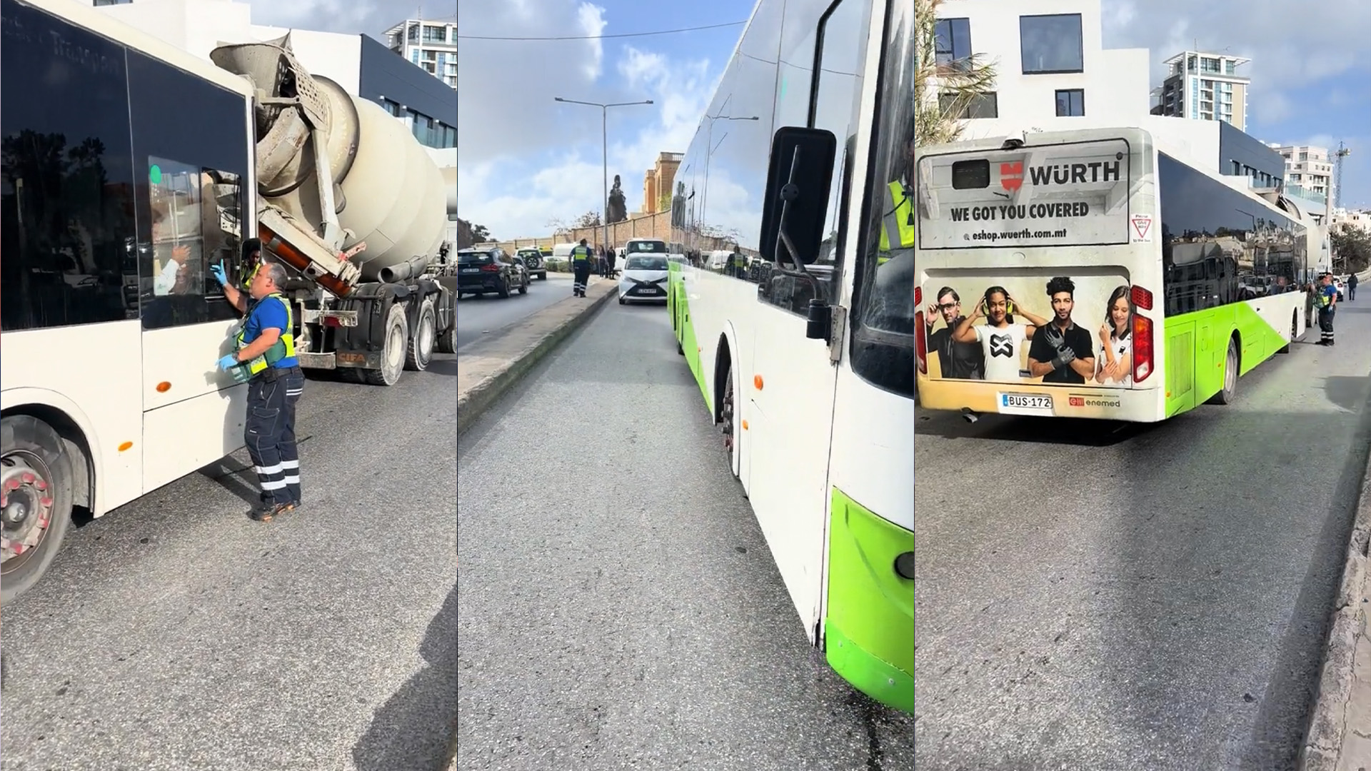 Chaos in St. Julian's As Bus Blocks Ambulance