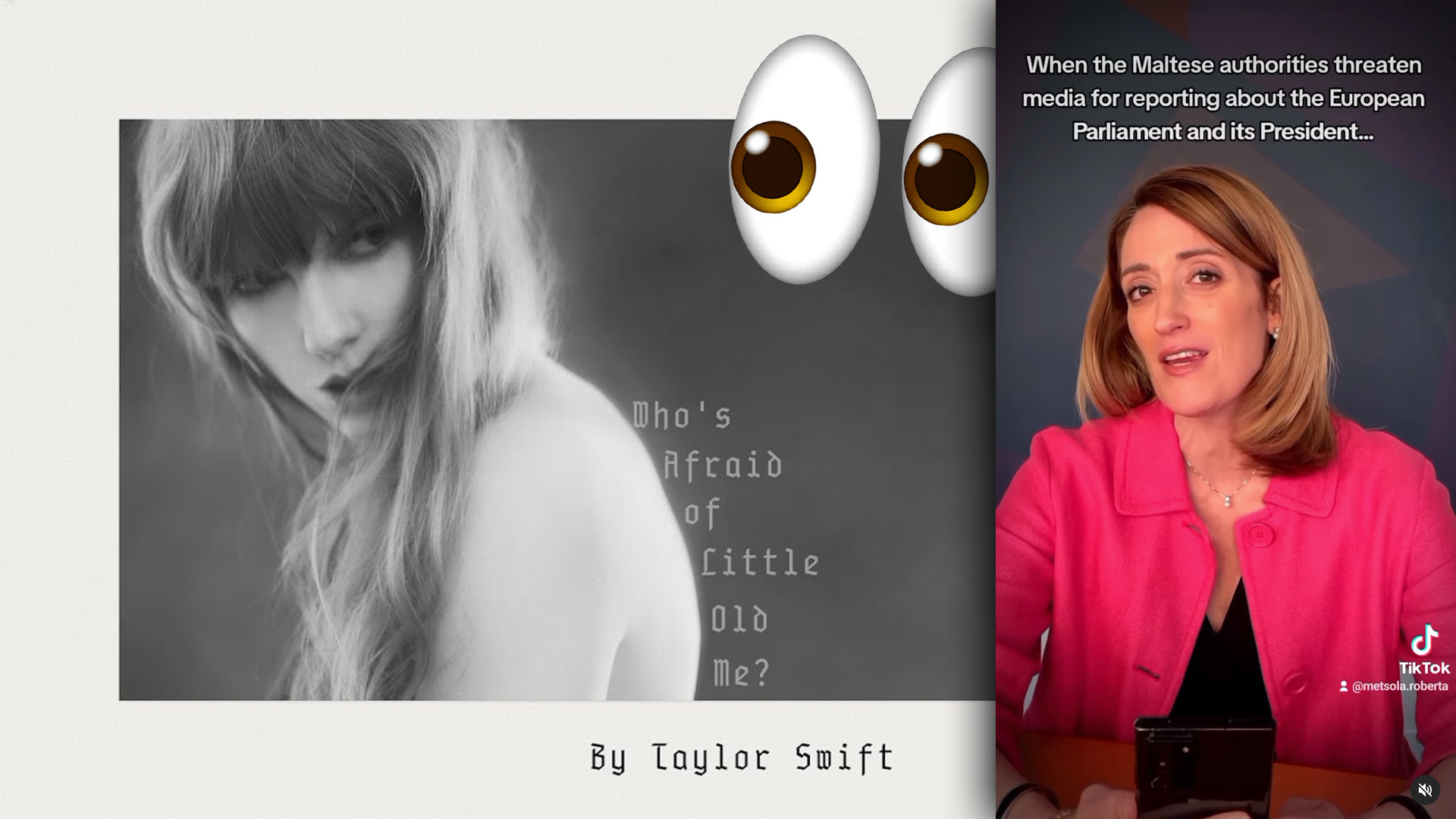 Roberta Metsola Channels Taylor Swift In Jab at Government