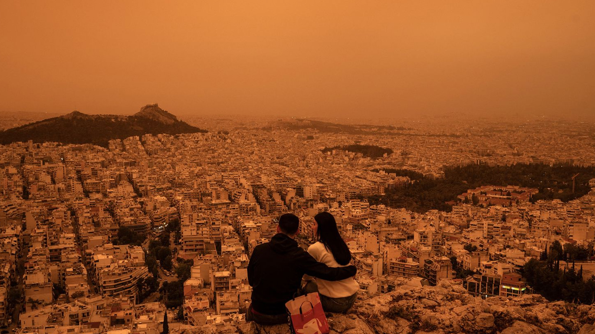 Athens Turns Orange After Saharan Dust Storm