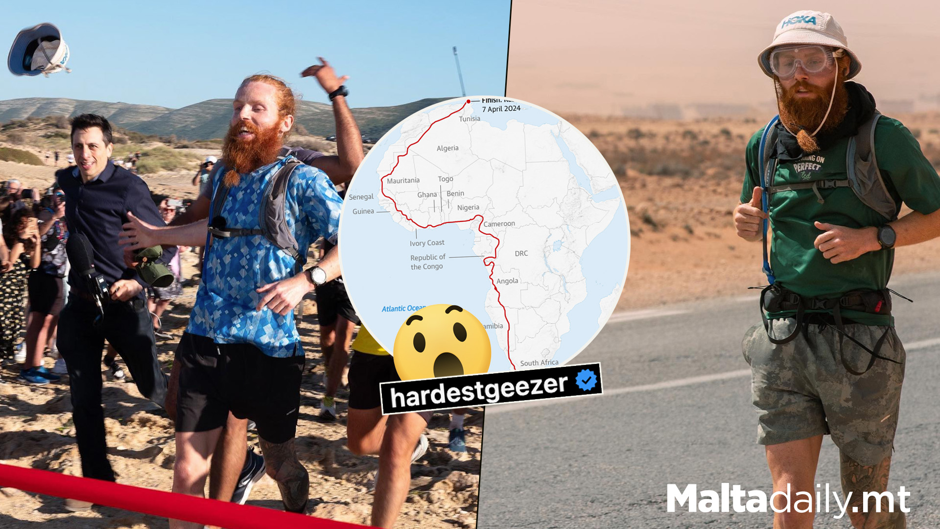First Man To Run Length Of Africa Finishes After 352 Days